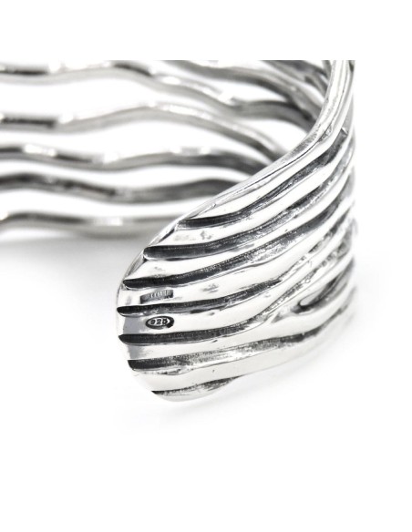 Bracciale Linee Ondulate in Argento 925 