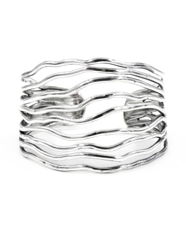 Bracciale Linee Ondulate in Argento 925 