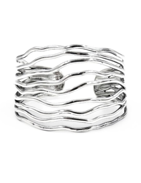 Bracciale Linee Ondulate in Argento 925 