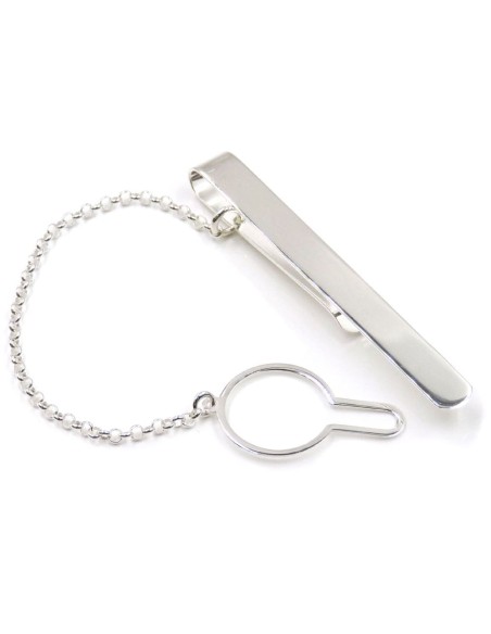 Krawattenklammer aus 925er Sterlingsilber mit Eingravierten Initialen