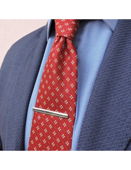 925 Sterling Silver Tie Clip with Engraved Initials