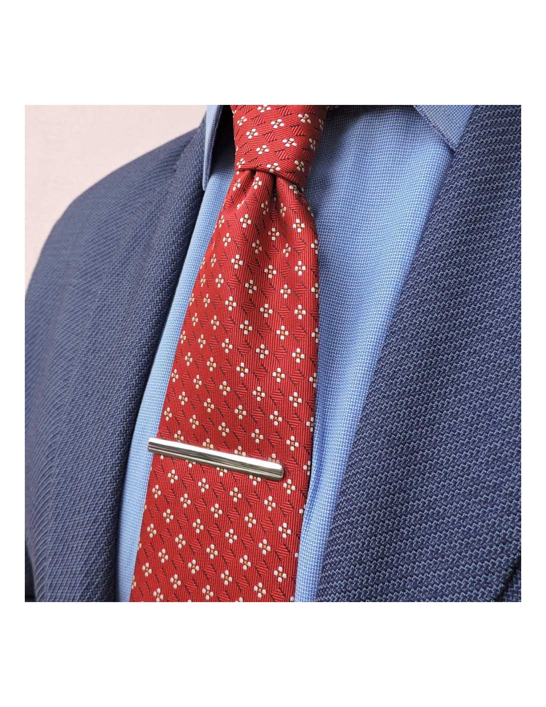 Fermacravatta Uomo In Ottone Con Motivo Unico – Elegante Clip Per Cravatta In Argento, Con Confezione Regalo, Ideale Per Matrimonio E Cerimonie