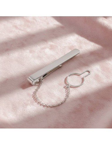 925 Sterling Silver Tie Clip with Engraved...
