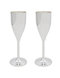 925 Sterling Silver Champagne Flutes Set Of 2