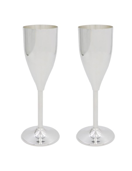 925 Sterling Silver Champagne Flutes Set Of 2