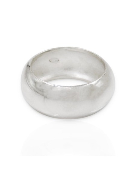 Polierter Gewölbter Bandring aus 925er Sterlingsilber