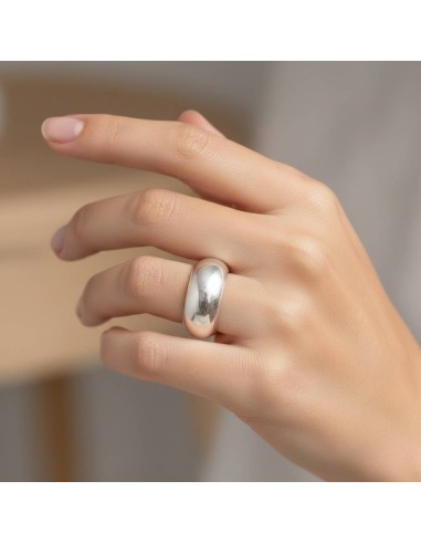 Polished Domed Band Sterling Silver Ring