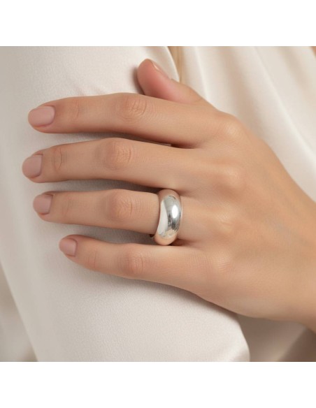 Polished Domed Band Sterling Silver Ring