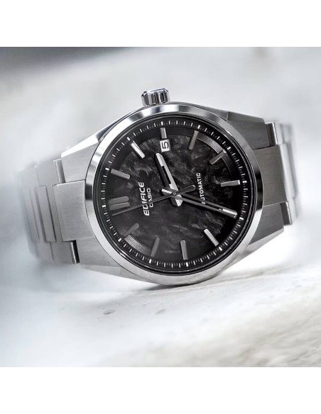 Casio Edifice Men's Automatic Carbon Dial Wristwatch EFK-110D-1AER