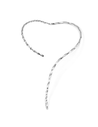 925 Sterling Silver Torchon Thread Rigid Necklace