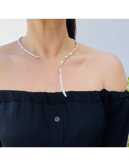 Collana Filo Torchon in Argento 925 