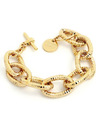 Bracciale Catena Forzatina Dorata Diamantata