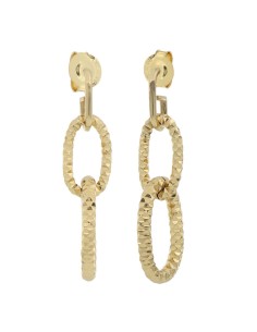 Diamond-Cut Gold Chain Drop Earrings 1897 UNOAERRE