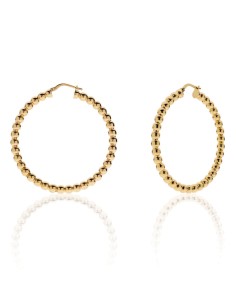 Orecchini Cerchio Bubbles a Palline Dorate Diametro 4,5...