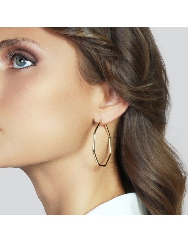 Hoop Earrings Octagon-Shape Design Diameter...