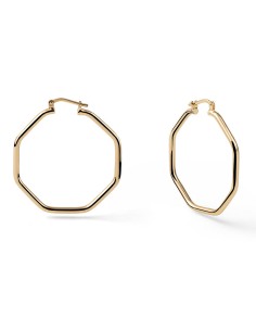Hoop Earrings Octagon-Shape Design Diameter 3 cm
