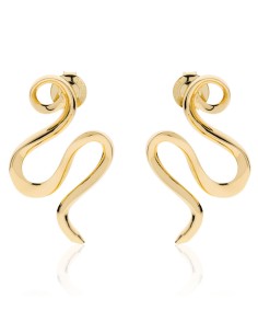 Golden Snake-Like Earrings