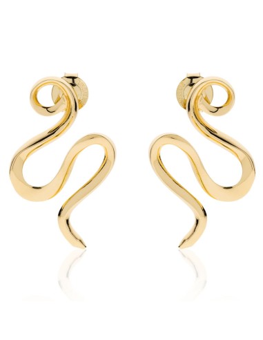 Golden Snake-Like Earrings
