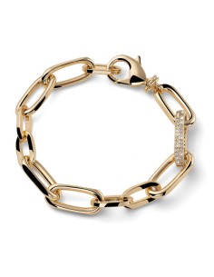 Golden Bracelet with Cubic Zirconia Link