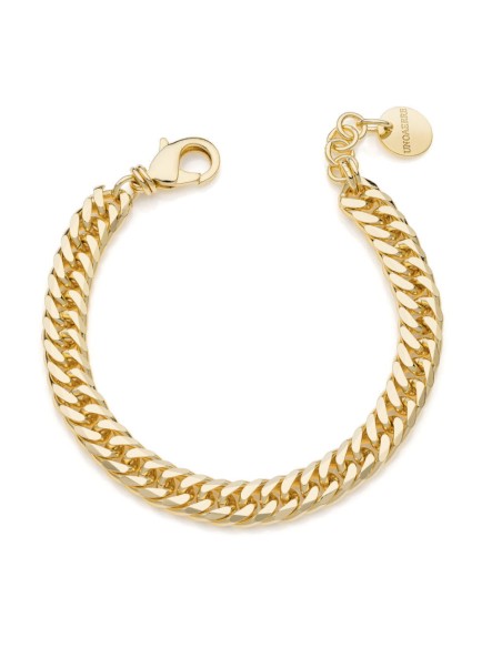 Bracciale Maglia Grumetta Doppia Dorata Lucida 2370 UNOAERRE