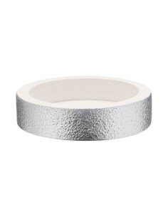 Svuotatasche Materico Tondo Bianco e Argento