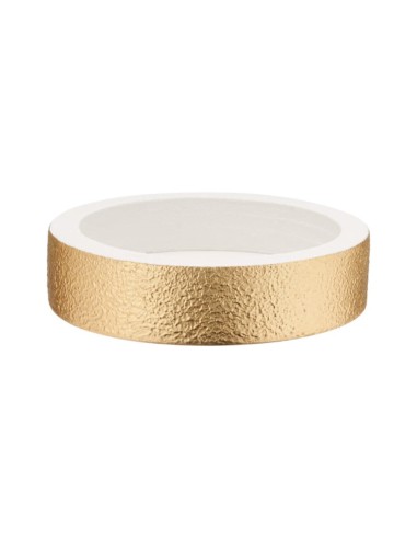 Svuotatasche Materico Tondo Bianco e Oro
