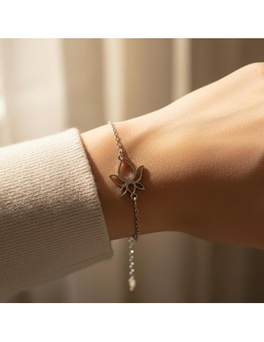 Lotusblumenarmband aus 925er Sterlingsilber