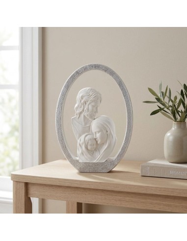 Scultura Sacra Famiglia in Resina Con Cornice...