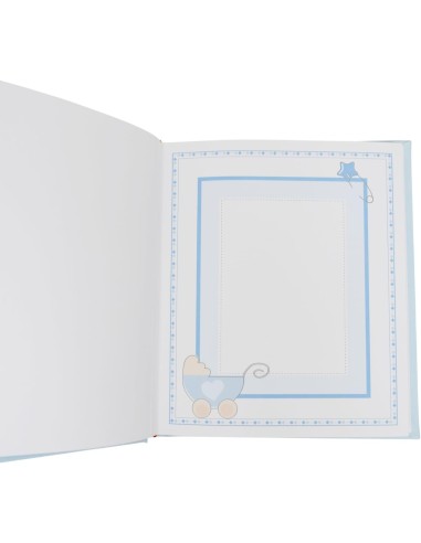 Personalisierbares Blaues Babyfotoalbum mit...