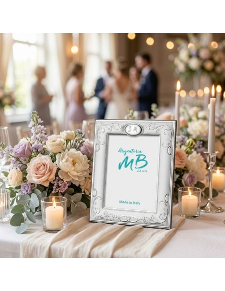 Personalisierbarer Hochzeitsfotorahmen mit Floraler Dekoration