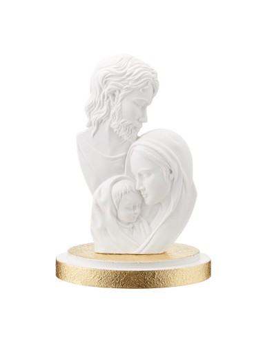 Scultura Sacra Famiglia in Resina Smaltata Oro