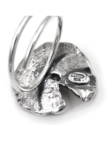 Anello Pizza in Argento Smaltato