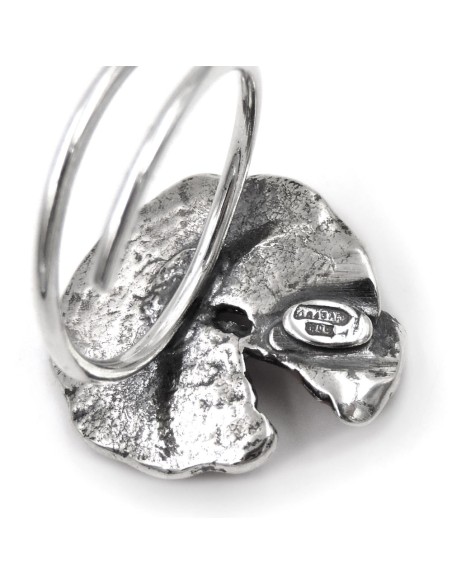 Pizza-Ring aus emailliertem Sterlingsilber