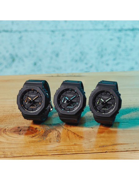 Casio G-Shock Men's Analog-Digital Wristwatch Black with Blue Details GA-2100-1A2ER