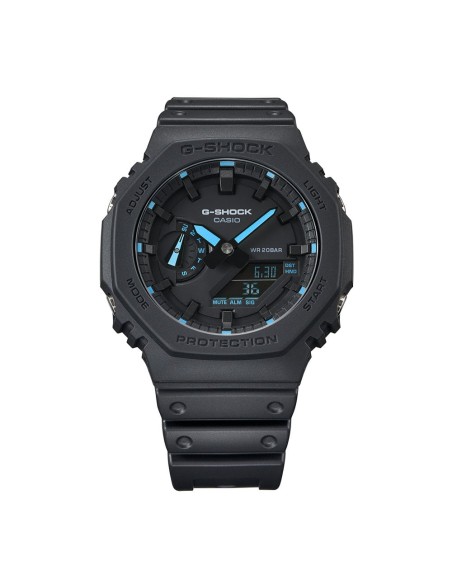 Casio G-Shock Men's Analog-Digital Wristwatch Black with Blue Details GA-2100-1A2ER