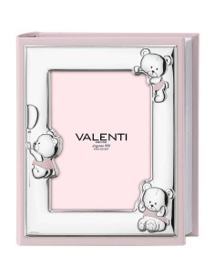 Customizable Pink Baby Photo Album with Teddy Bears