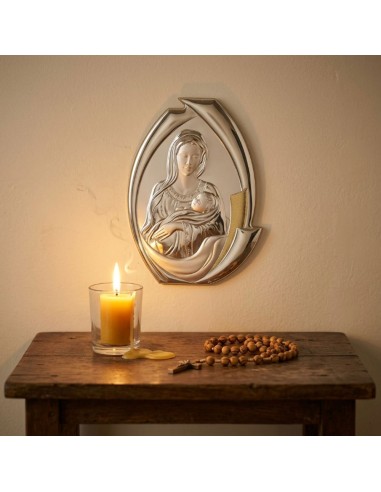 Heiliges Wandbild Madonna mit Kind – Kopfteiltafel