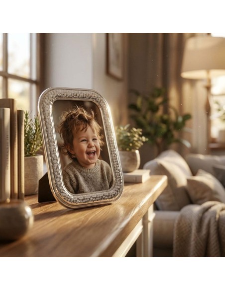 Hammered Photo Frame with Round Corners