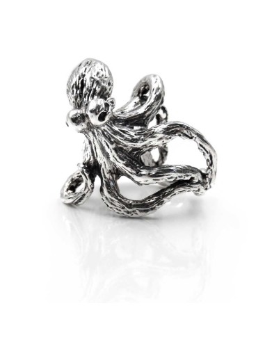 Oktopus-Ring aus 925er Sterlingsilber