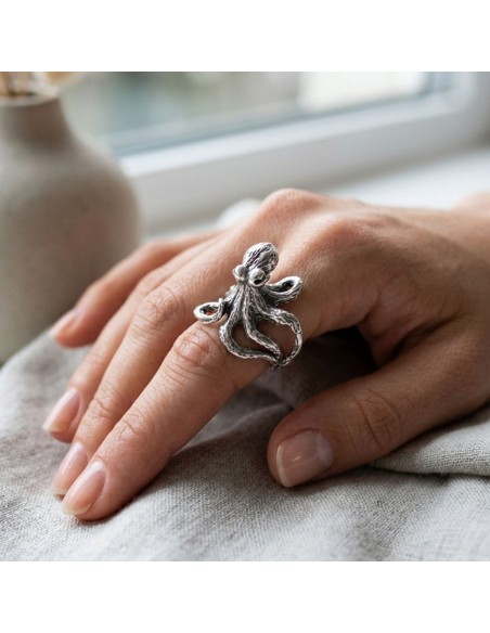 Anello Polpo in Argento Sterling 925