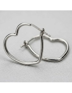 Orecchini Filo Cuore in Argento 925 2