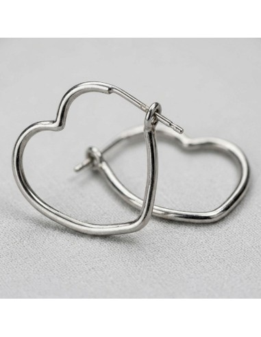 Herz Creolen aus 925er Sterlingsilber