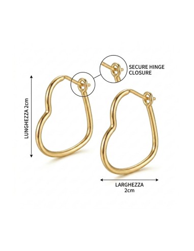 Orecchini Filo Cuore in Argento 925
