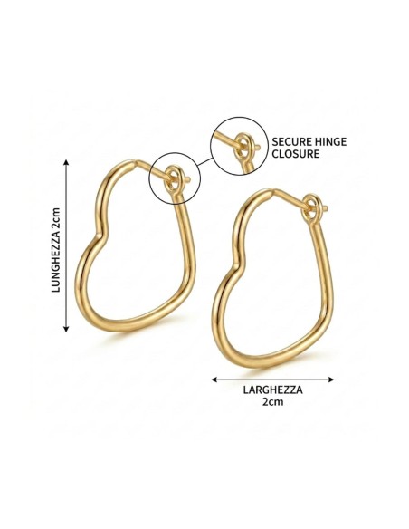 Orecchini Filo Cuore in Argento 925