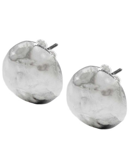 Hammered Sterling Silver Sphere Earrings 