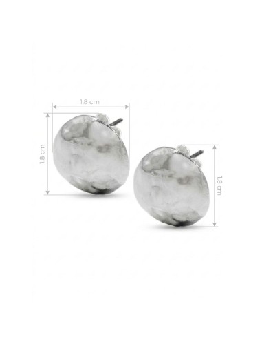 Orecchini Sfera in Argento 925 Martellato