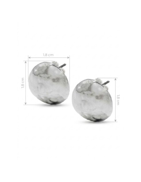 Hammered Sterling Silver Sphere Earrings 