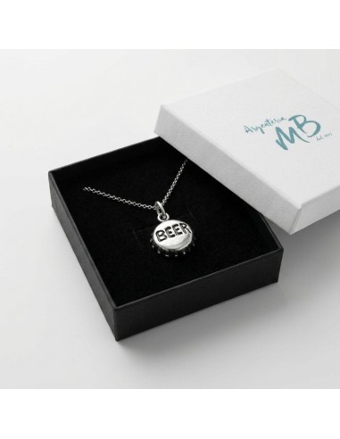 Collana con Ciondolo Tappo di Birra in Argento 