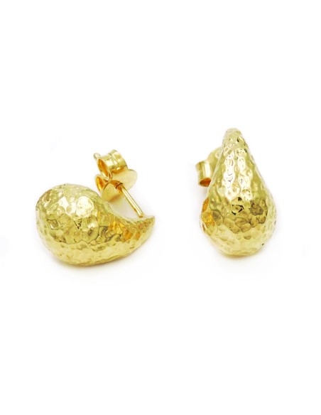  Orecchini Goccia in Argento 925 Martellato
