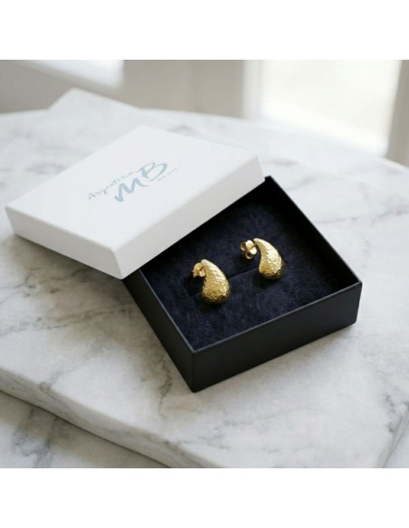  Orecchini Goccia in Argento 925 Martellato